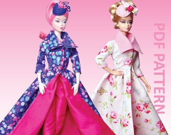 Patrón de costura Mostest Hostess para muñecas de moda de 12"