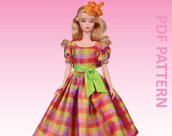 Alice sewing pattern for 12" fashion dolls