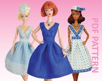 Simple Sundress sewing pattern for 12" fashion dolls
