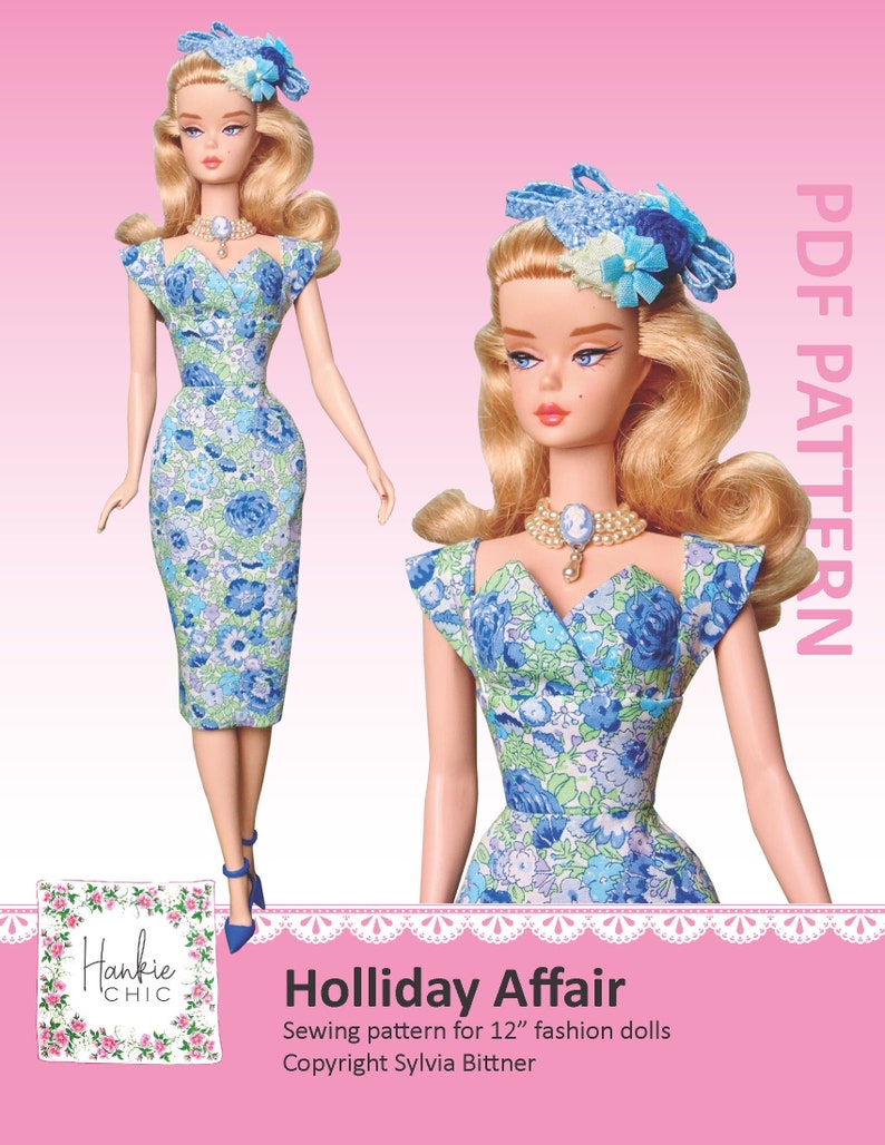 Holliday Affair sewing pattern for 12 fashion dolls image 1