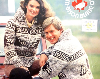White Buffalo Wool Cowichan Sweater Eagle Knitting Pattern #16