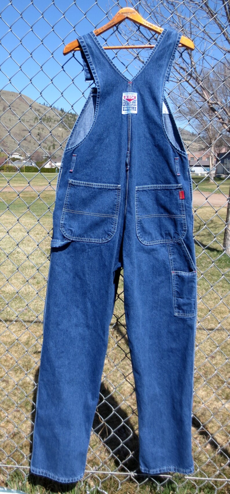 Ikeda Denim Bib Overalls Made in Canada Size L Waist 36 Etsy