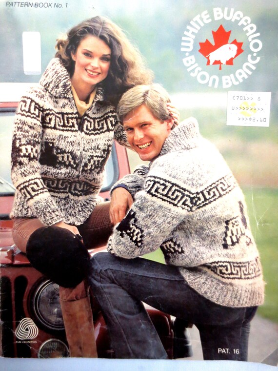 White Buffalo Wool Cowichan Sweater Eagle Knitting Pattern - Etsy