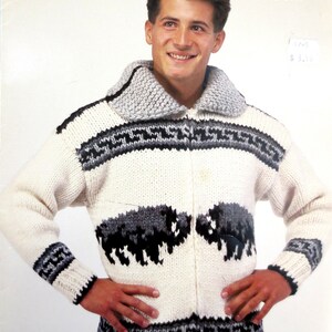 White Buffalo Wool Cowichan Sweater Circular Knitting Pattern - Etsy