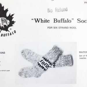 White Buffalo Wool Cowichan Socks #100 & Spinrite Sock Pattern Thick Wool Fishermans Socks B2G1 Sale
