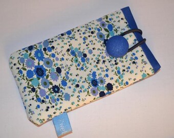 Handytasche Handyhülle Blumenwiese blau