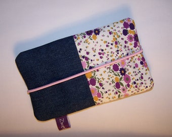 FUNDA PARA TELÉFONO MÓVIL, FUNDA PARA TELÉFONO MÓVIL, FUNDAS PARA TELÉFONO MÓVIL, Flor de jeans