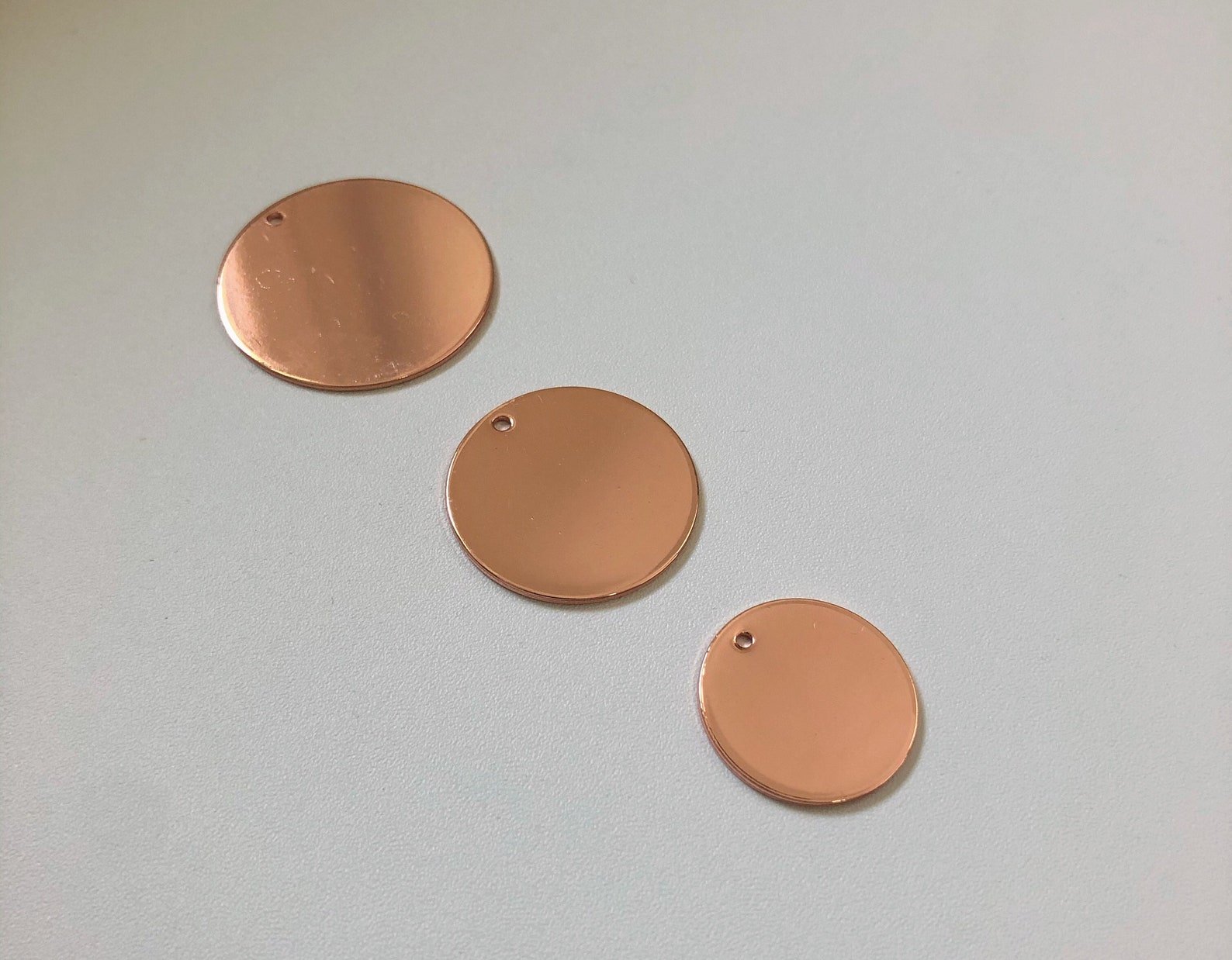 25mm Rose Gold Plated Blanks Round Stamping Blanks Etsy