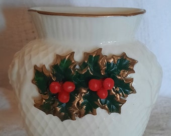 Vintage Handcrafted Ceramic Paire de Pilier Bougie et Vase Set