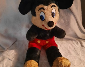 Vintage Walt Disney Character Stuffed Mickey Mouse Walt Disney Productions