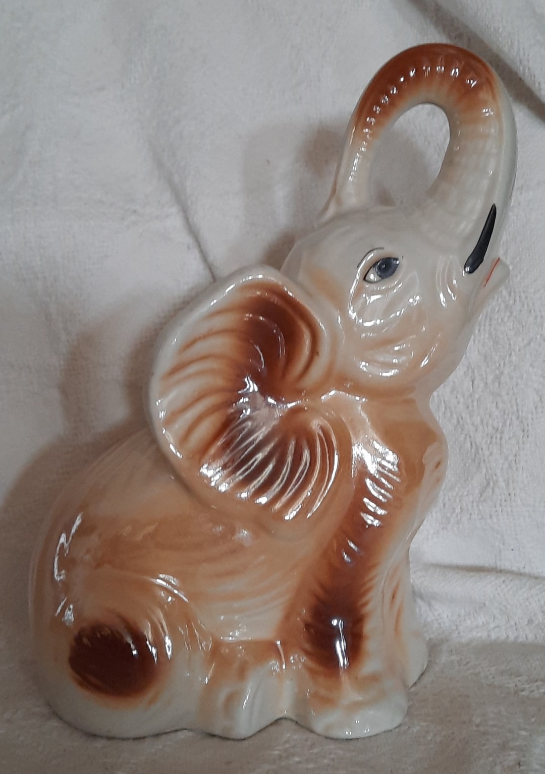 Vintage Porcelain Elephant Figurine Etsy