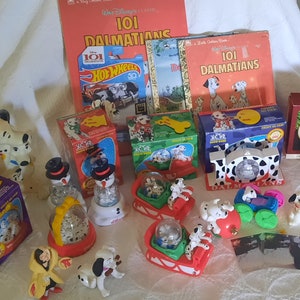 Vintage Disney&#39;s 101 Dalmatians Collector&#39;s Set Big Golden Book, Little Golden Book, McDonald&#39;s and Hot Wheels