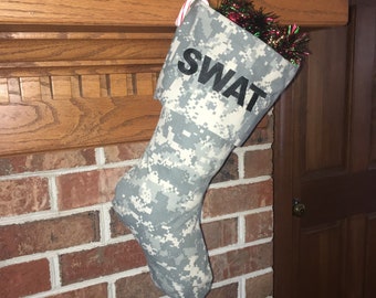 SWAT ACU Camo Christmas Stocking