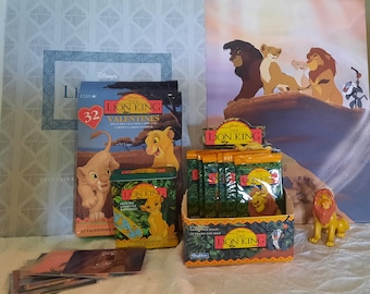 Vintage Lion King Collector&#39;s Set- lithographs, Cleo Valentines, SkyBox Trading Cards