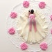 This sweety is dressed for your cake.. Baptism Birthday Christening baby shower and cake topper