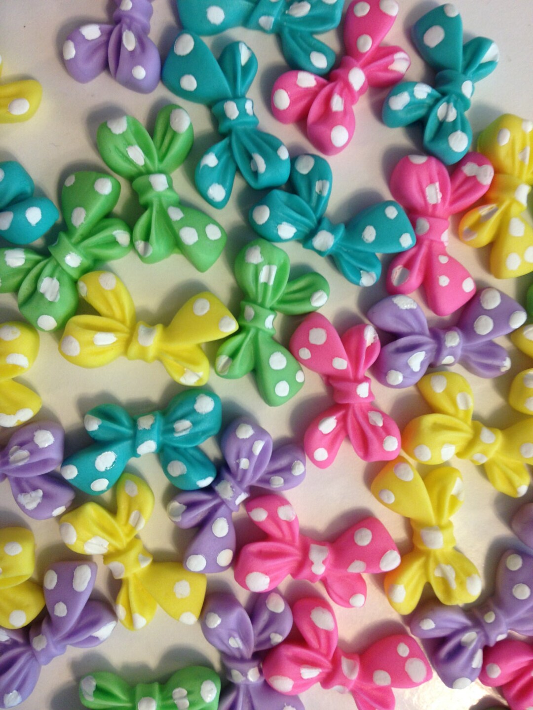 QTY 50 Bows. Can Change Colors. Baby Shower, Birthdays, Baptism, Cake ...