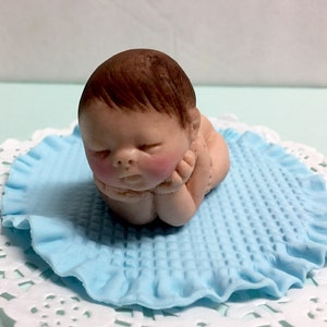 This Baby boy is so cute.  Baby Shower, Cake Topper, Baptism, Birthday