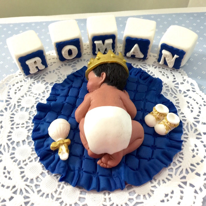 This Extras  Large King/Prince Baby Boy is ready for your party . Baptism Birthday Christening baby shower and cake topper 