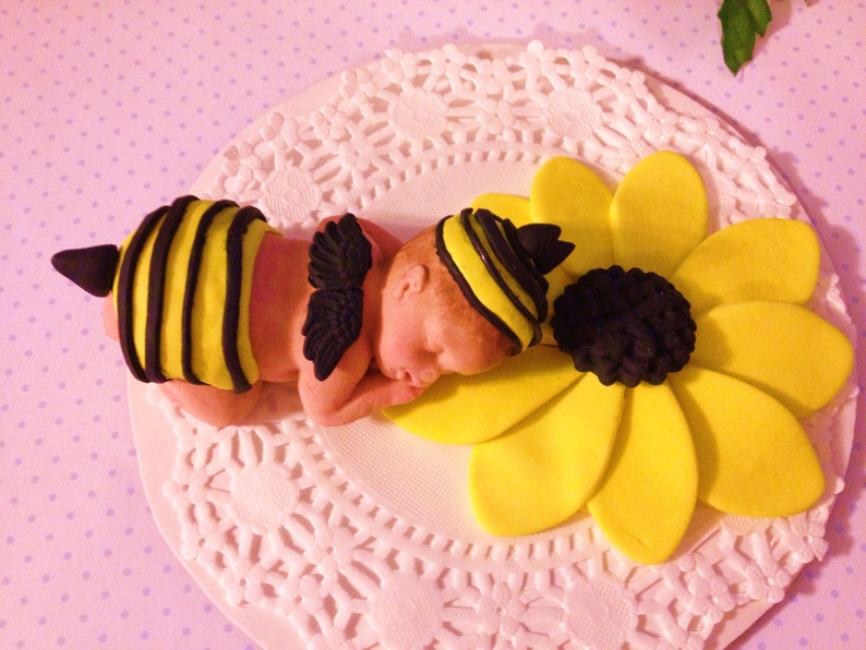 Larger Baby Bumble Bee Resting For Your Party Baby Shower Etsy