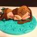 This little Lion King baby is all tuckered out . Baby Shower, Birthday, Baptism, Cake Topper, christening, gender,