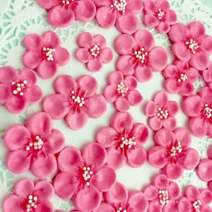 This is for Qty of 24 cherry blossoms. Can help brighten of cake or cup cakes.  .Birthday, Baptism, Baby shower, sweet sixteen, christening
