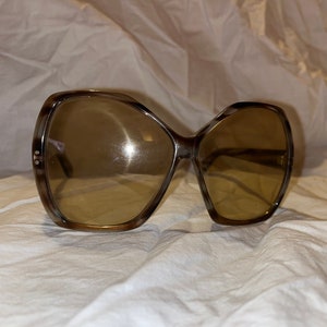 Vintage Oversized Sunglasses - IC 215, Made in Italy, Tortoiseshell 1970s Retro