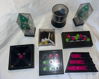 Vintage Fidget Puzzle Toys - Set of 8 Fun Ball Games, Travel Toys, Retro Stocking Stuffers