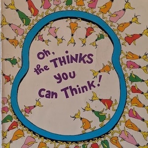 Vintage Oh the Things You Can Think Dr. Seuss Taschenbuch, 1975, Vollfarbig Kinder