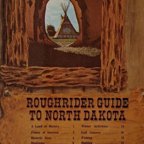 Roughrider Guide to North Dakota - Vintage Tourism Book Pamphlet - 3rd edition 1971