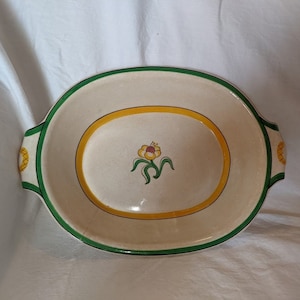 Plat en céramique Gustavsberg vintage - Jonquille Jaune Rétro Floral Design