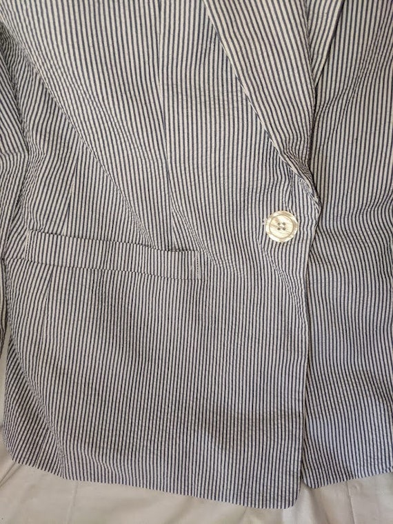 Vintage Seersucker Blazer - Lord and Taylor Women… - image 3