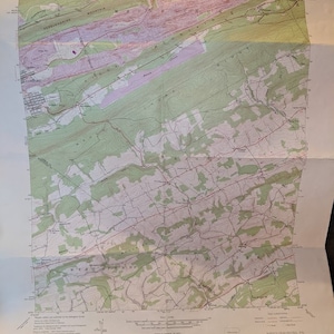 vintage Land Survey Maps - Années 1970 - Northeast Pennsylvania Nesquehoning, Weatherly PA - Dept of Interior Geological Map