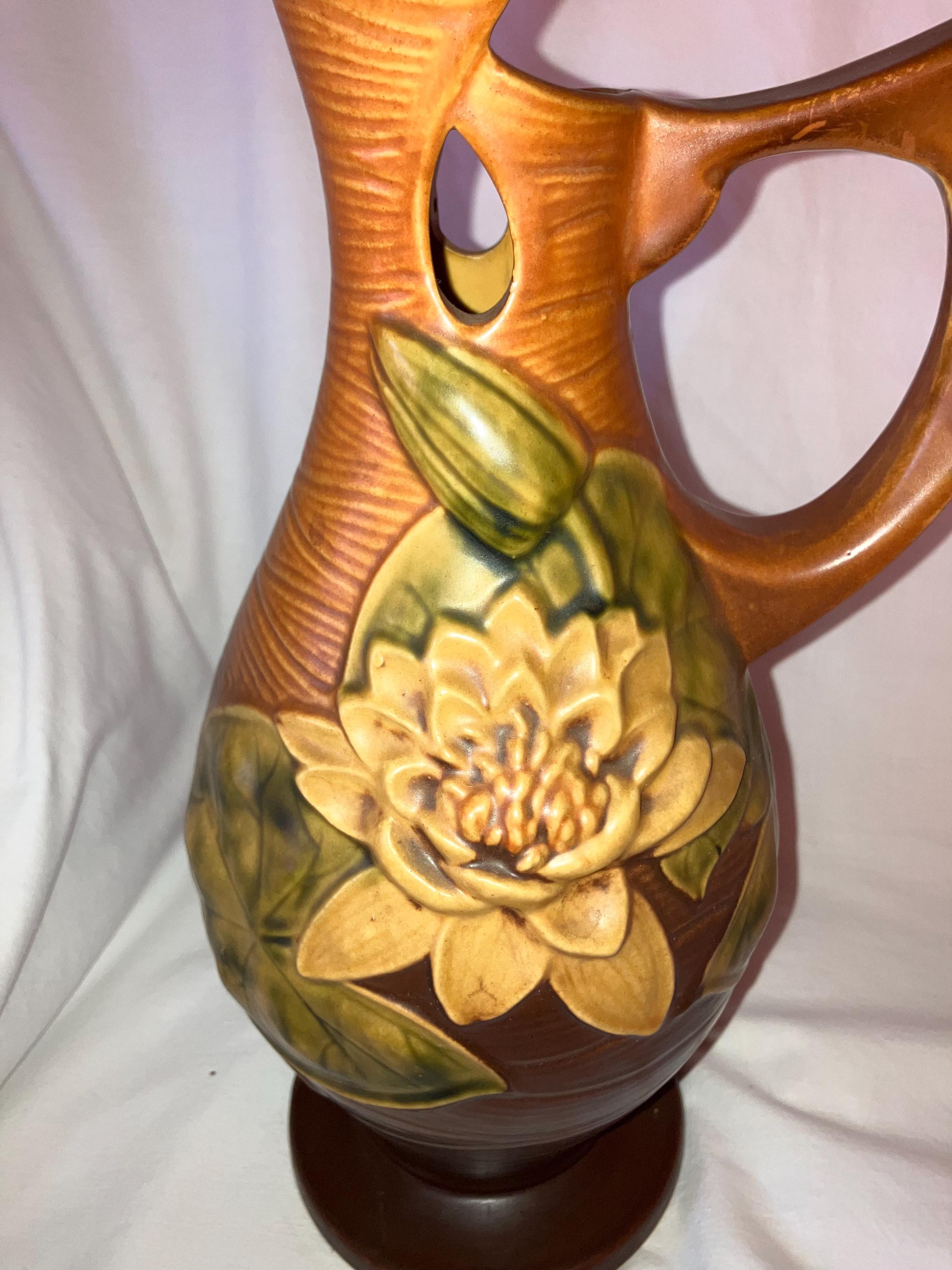 ヴィンテージ ローズビル ウォーターリリー 水差し ピッチャー 大型