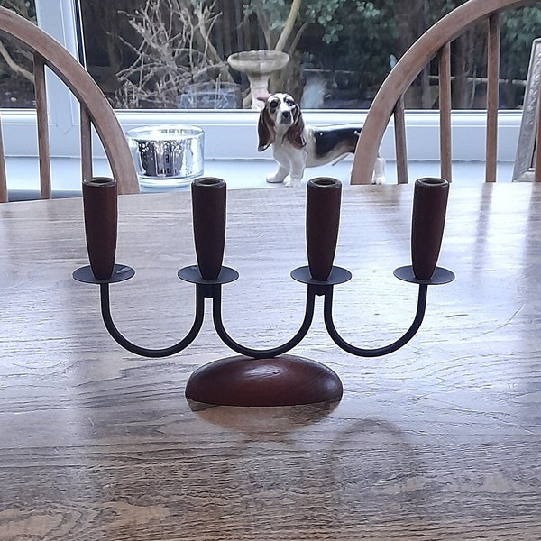 Teak Candle Holder Etsy