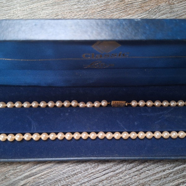 Vintage Simulated Pearls Classic by Lotus Original Box Lotus Jewellery Pearl Necklace Gift for Her Bridal Vintage Necklace