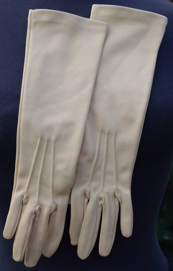 Vintage Formal Gloves Beige Gloves Ladies Gloves … - image 3