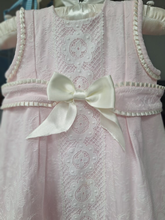 Young Girls Dress Pale Pink with Cream Ribbon and… - image 2