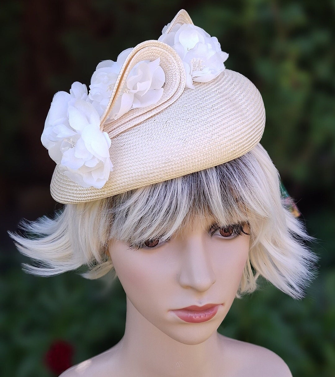 Vintage Fascinator Hat Whiteley Made in England Straw Etsy