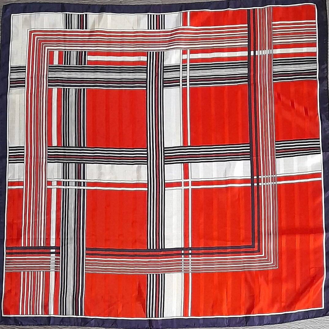 Foulard Vintage Capri En Acétate - 80x80cm, Vert, Occasion Très Bon état