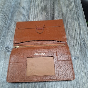 Gentlemans Vintage Bifold Wallet Real Leather Made in England Brown Leather Wallet