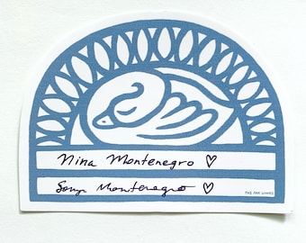 Etiqueta autografada para livro: Autores de Mending Life, Etiquetas de livros personalizadas