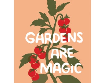 Gardens are Magic Stickers - Eco Art, Sticker Pack, Sticker Art, Laptop Sticker for Laptop Art sticker, vinyl