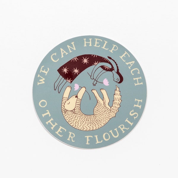 Adhesivo de vinilo Flourish – Ilustración de arte ecológico