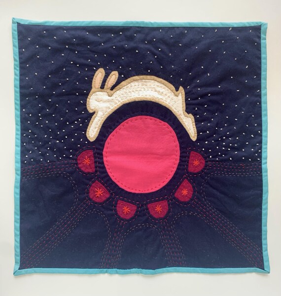 Handmade Quilt: Small Wall Decor 15" x 18"