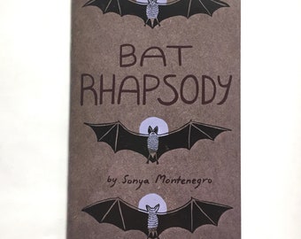 Bat Rhapsody Booklet: Illustrated Poem Animal Book by Sonya Montenegro