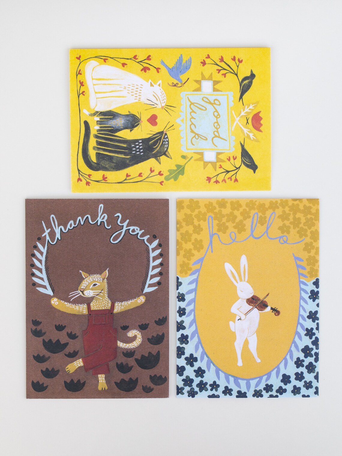 Greeting Card Set Blank Cards With Envelopes Art Note Cards Etsy