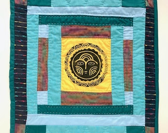 Handmade Quilt: Small Wall Decor 16" x 18.5"