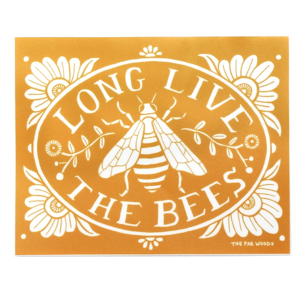 Long Live the Bees Sticker - Eco Art, Sticker Pack, Sticker Art, Laptop Sticker for Laptop Art sticker, water bottle sticker, vinyl
