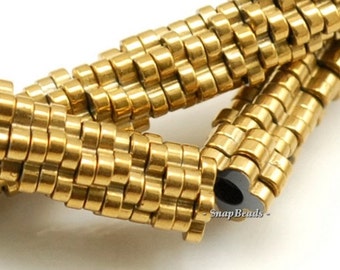 8X5MM BRONZE HEMATITE GEMSTONE SLICE RONDELLE FLOWER FLORAL LOOSE BEADS 15.5/"