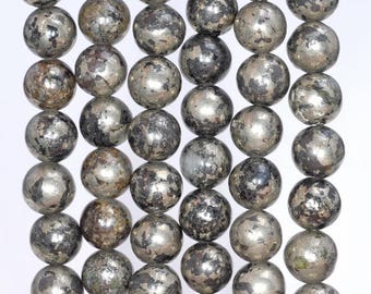 8X4MM IRON PYRITE INTRUSION GEMSTONE BLACK GOLD RONDELLE HEISHI LOOSE BEADS 16/"